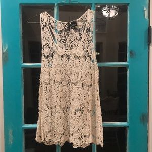 Racer back tank/ swimsuit cover up